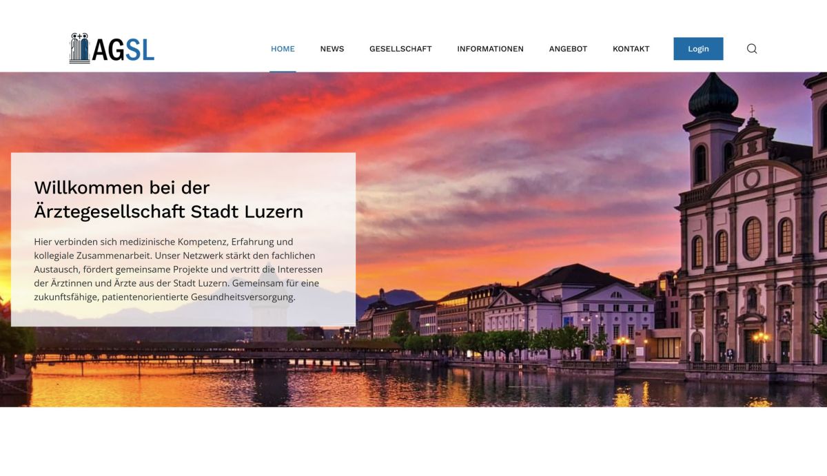 Neue Website der Ärztegesellschaft Stadt Luzern