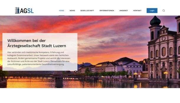 Neue Website der Ärztegesellschaft Stadt Luzern