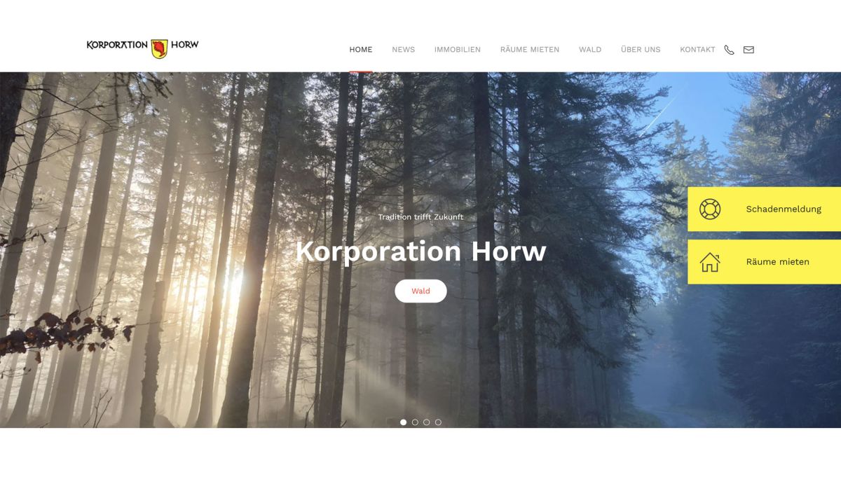 Erfolgreiches Redesign der Website korporation-horw.ch
