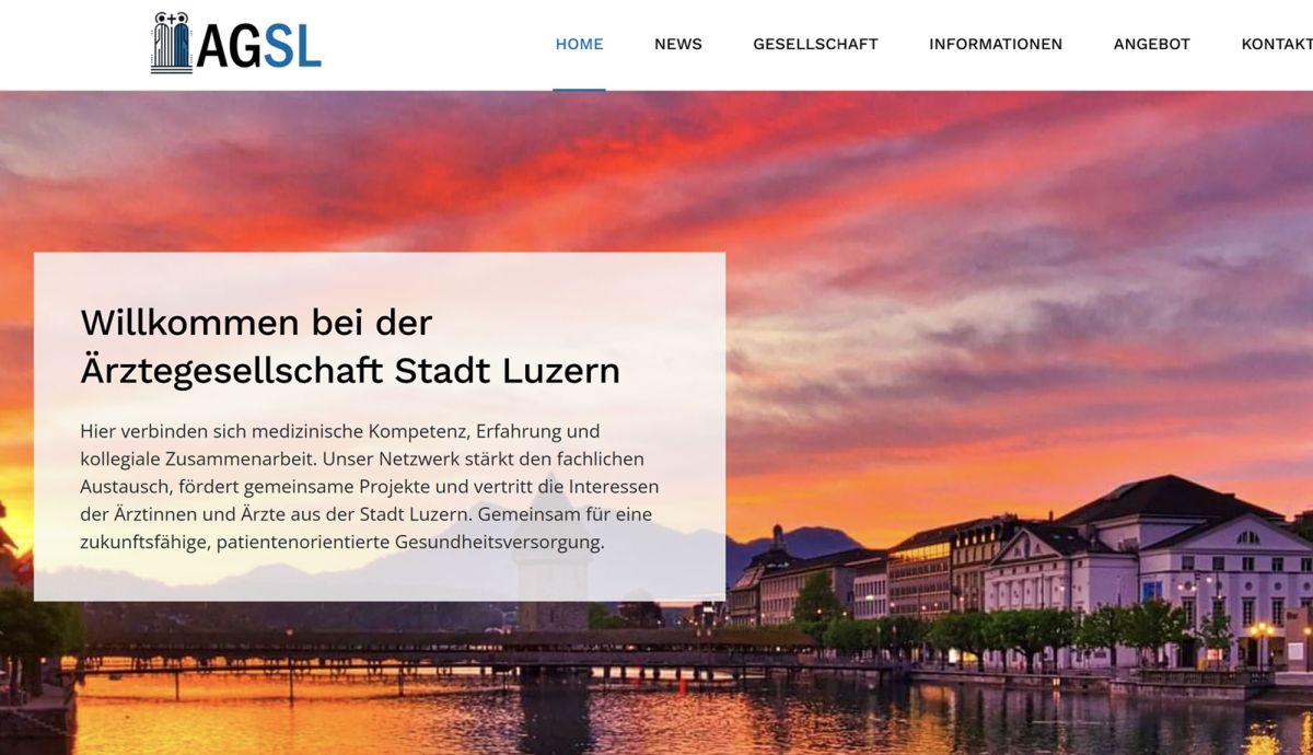 Neue Website der &Auml;rztegesellschaft Stadt Luzern